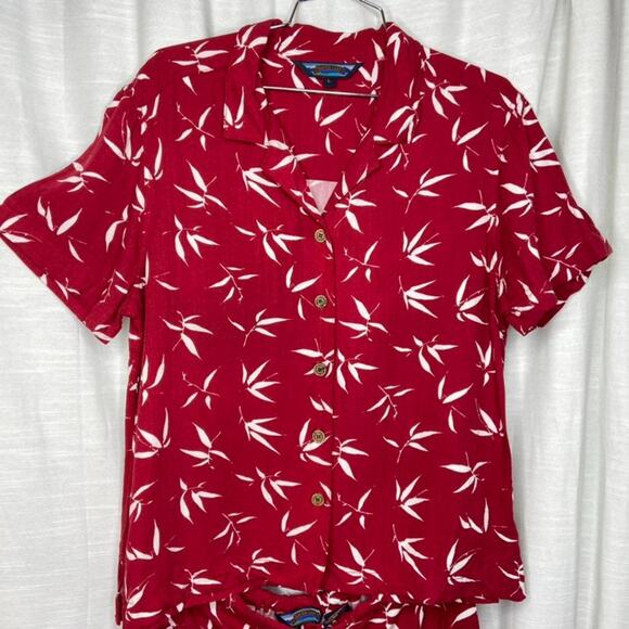 Vintage Shaver Lake Red Summer Outfit (L) - Picture 2 of 7